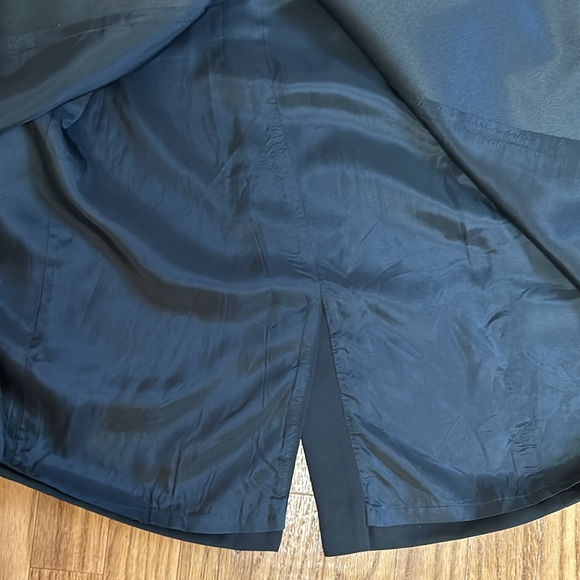 Adrianna Papell Black Double Breasted Tuxedo Midi Coat  Dress SZ 12 - Picture 10 of 10